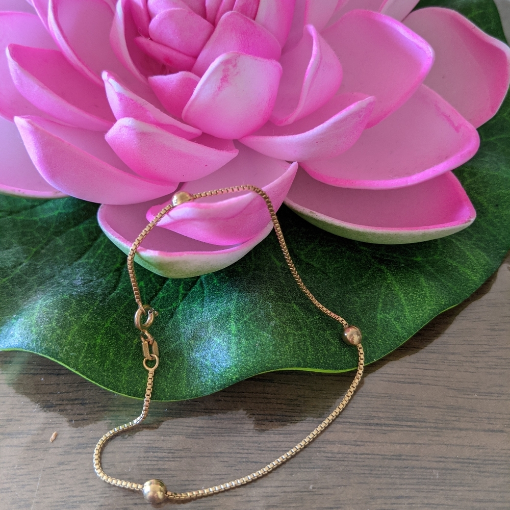 Gold over silver baeded bracket